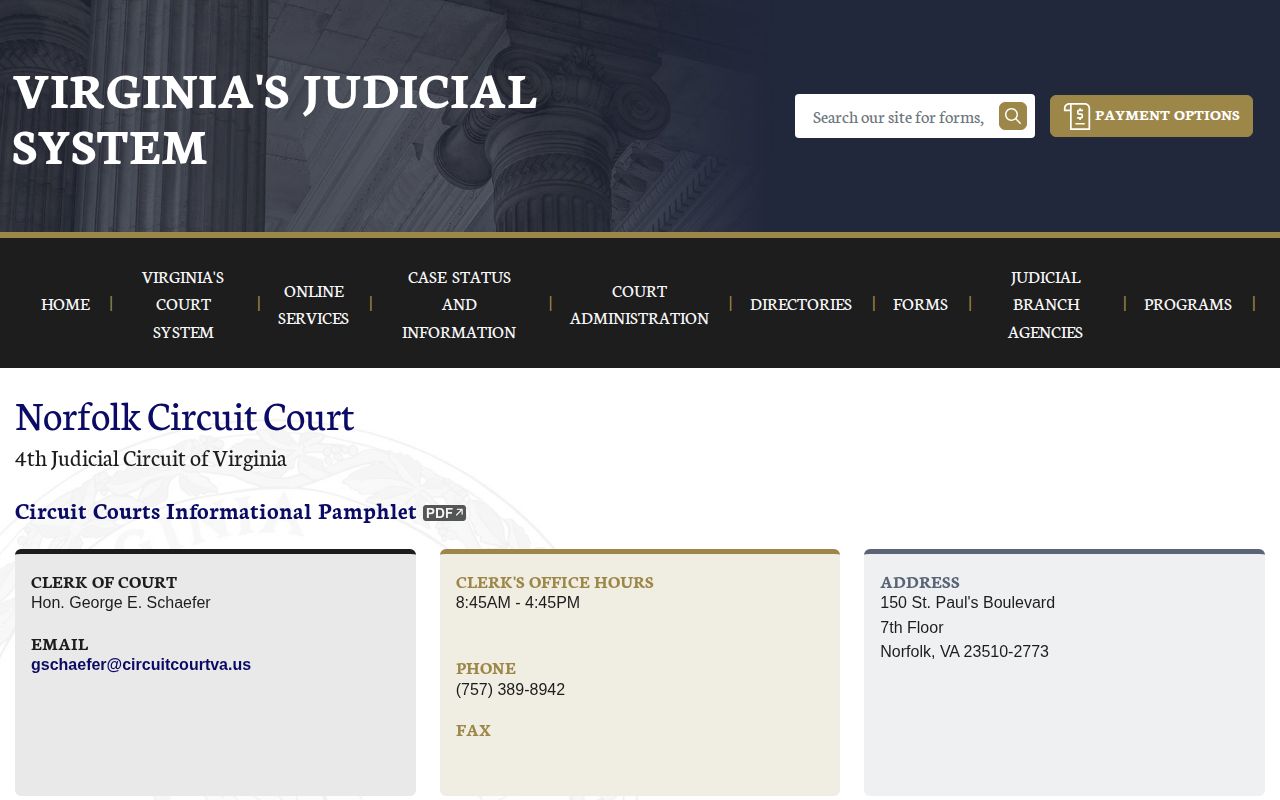 Norfolk County Circuit Court source for a 72 hour release review