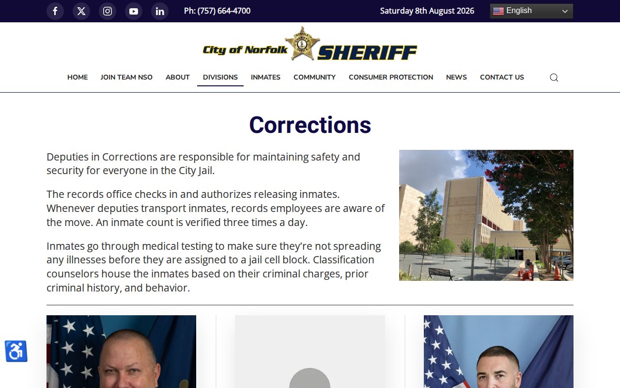 Norfolk City Jail release Records Management information