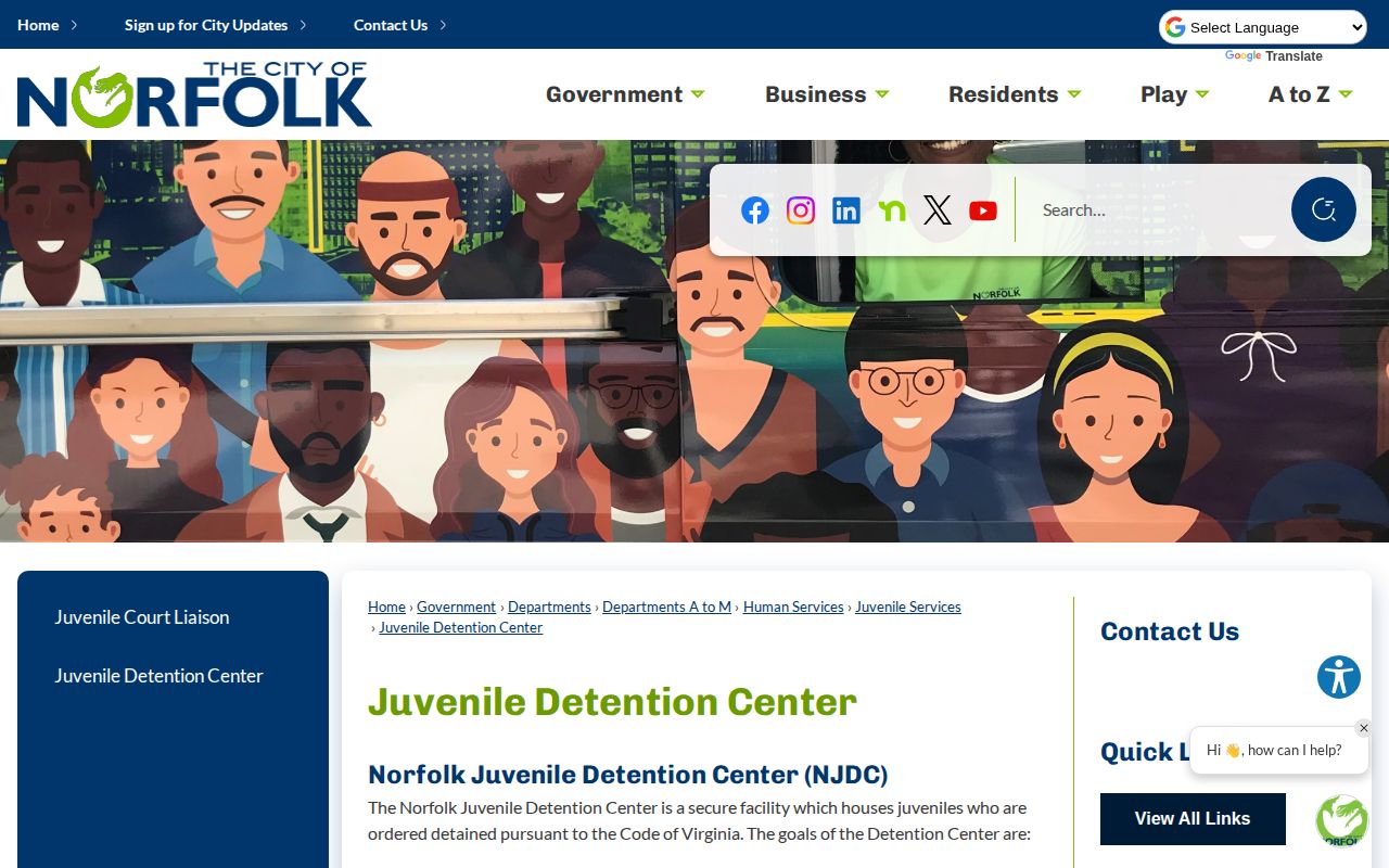 Norfolk Juvenile Detention Center release and facility information