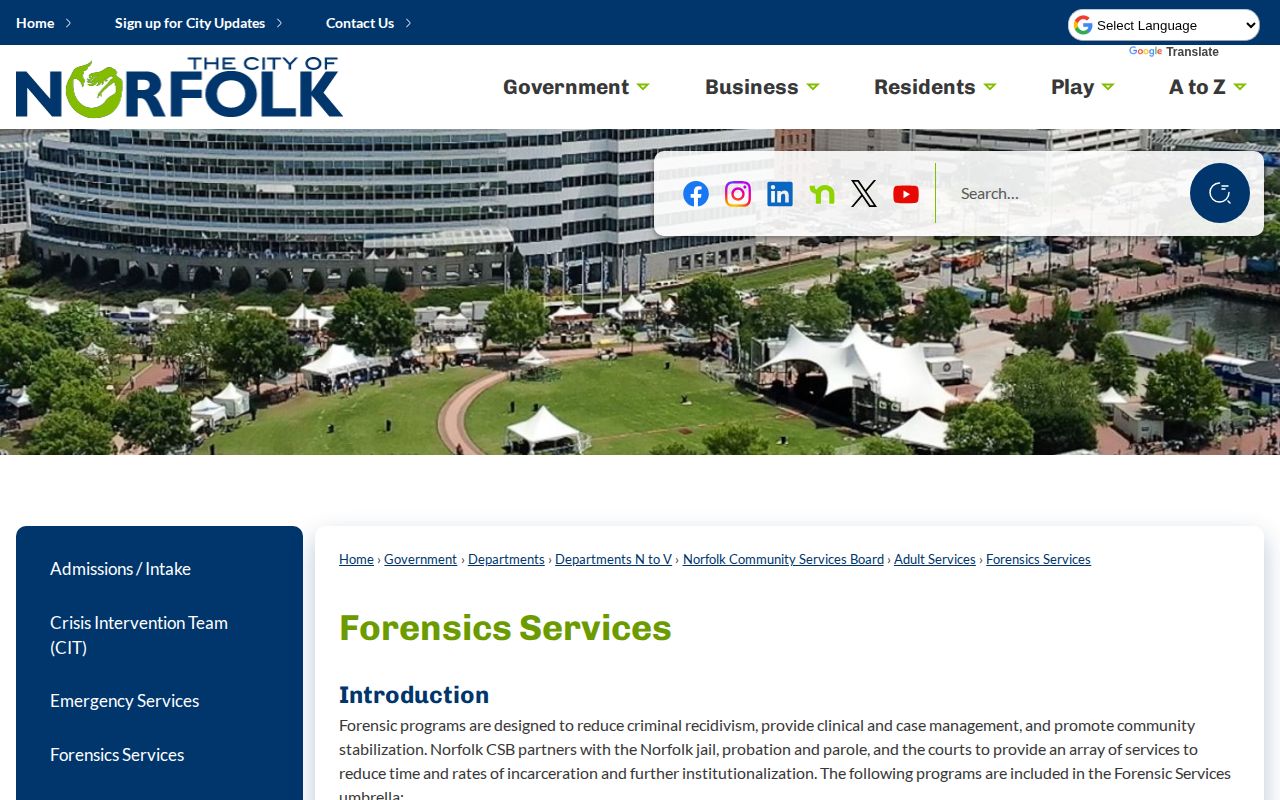 Norfolk County release and local discharge planning services